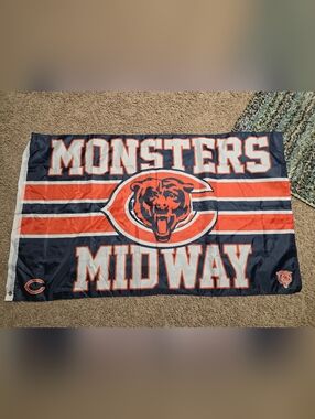 NFL Chicago Bears Navy and Orange "Monsters Midway" Flag